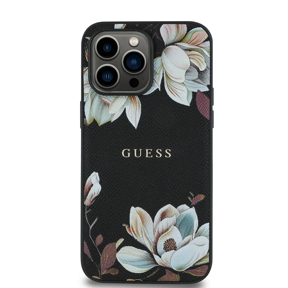 iPhone 14 Pro Max MagSafe Uyumlu Çiçek Tasarımlı Kılıf - Guess