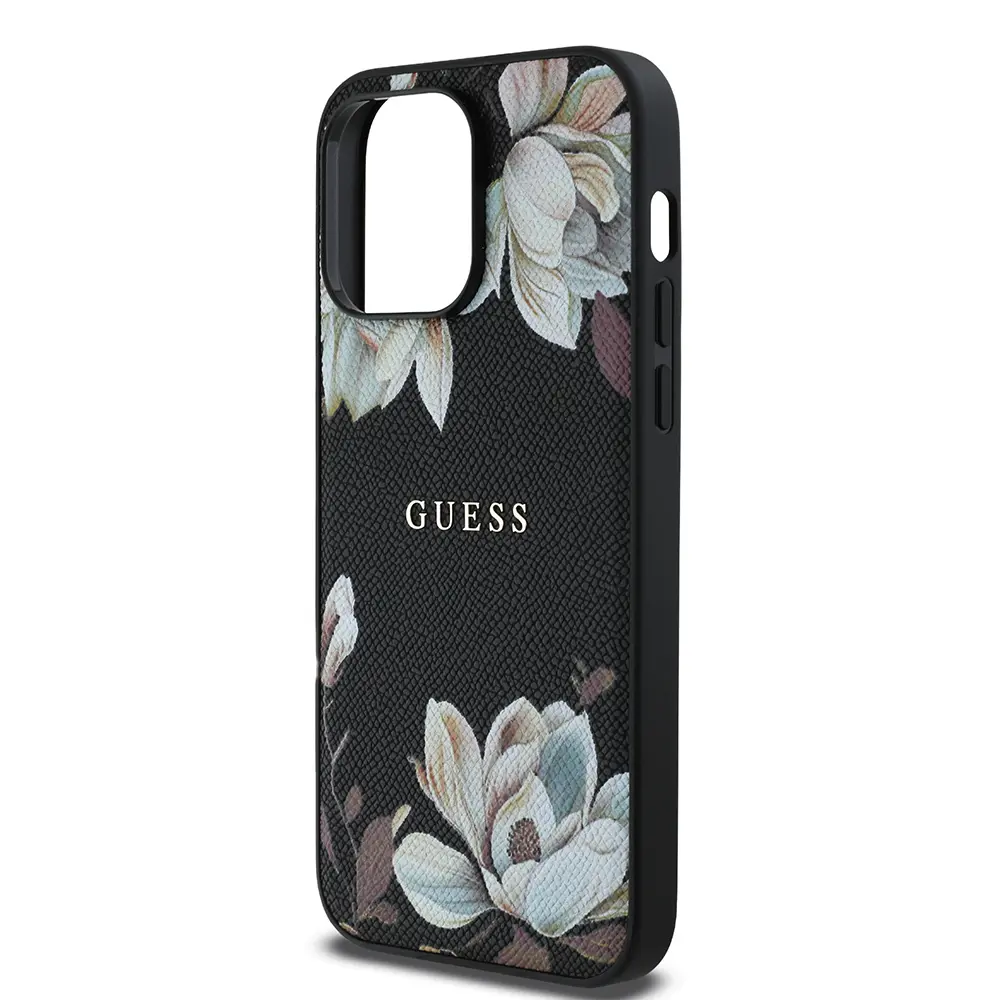 iPhone 14 Pro Max MagSafe Uyumlu Çiçek Tasarımlı Kılıf - Guess