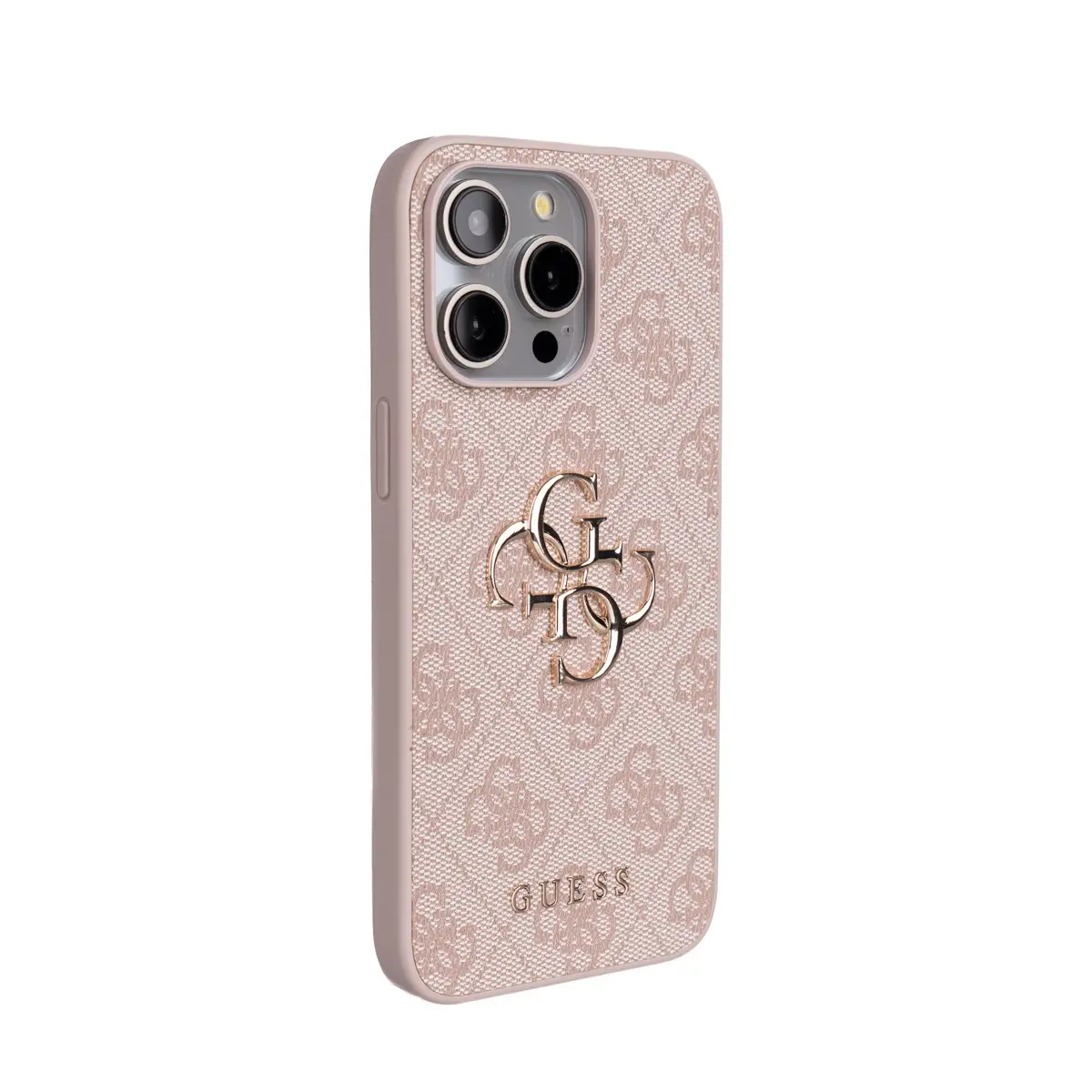 iPhone 14 Pro Max PU Deri Çapraz Askılı Kılıf - Guess 4G Metal Logo