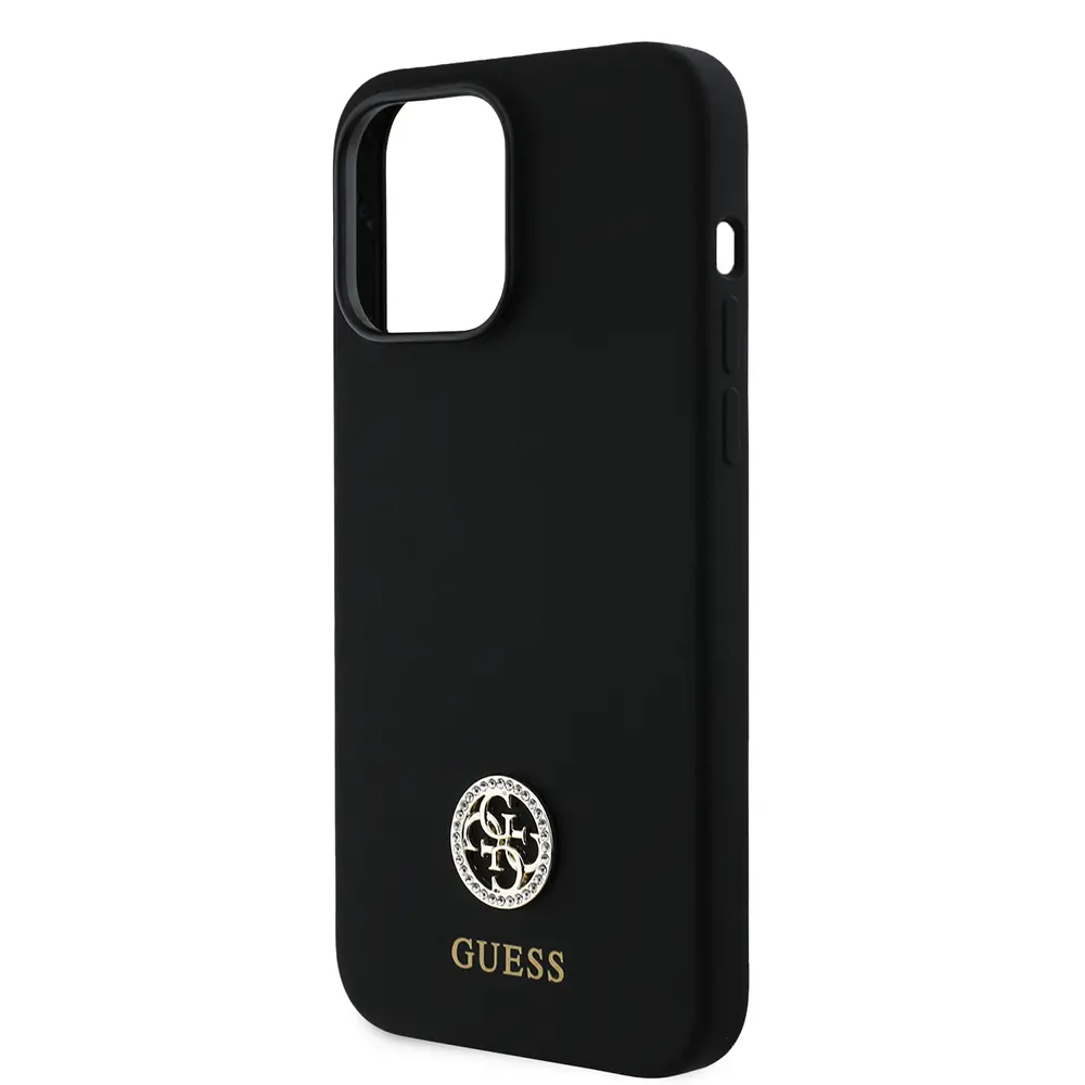 iPhone 14 Pro Max Silikon Kılıf, Taşlı 4G Logolu - Guess
