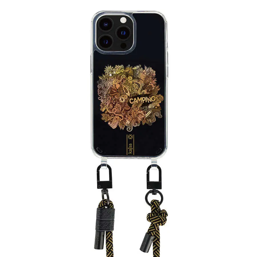 iPhone 14 Pro Max Şeffaf Desenli İp Askılı Kılıf - Kajsa Missy And Match