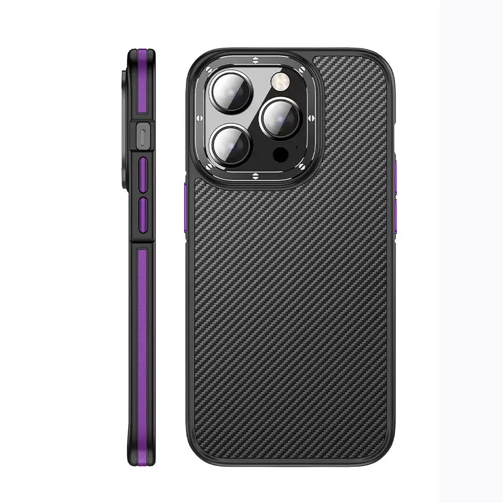 iPhone 14 Pro Max MagSafe Uyumlu Karbon Görünümlü Kılıf - Wlons Marin