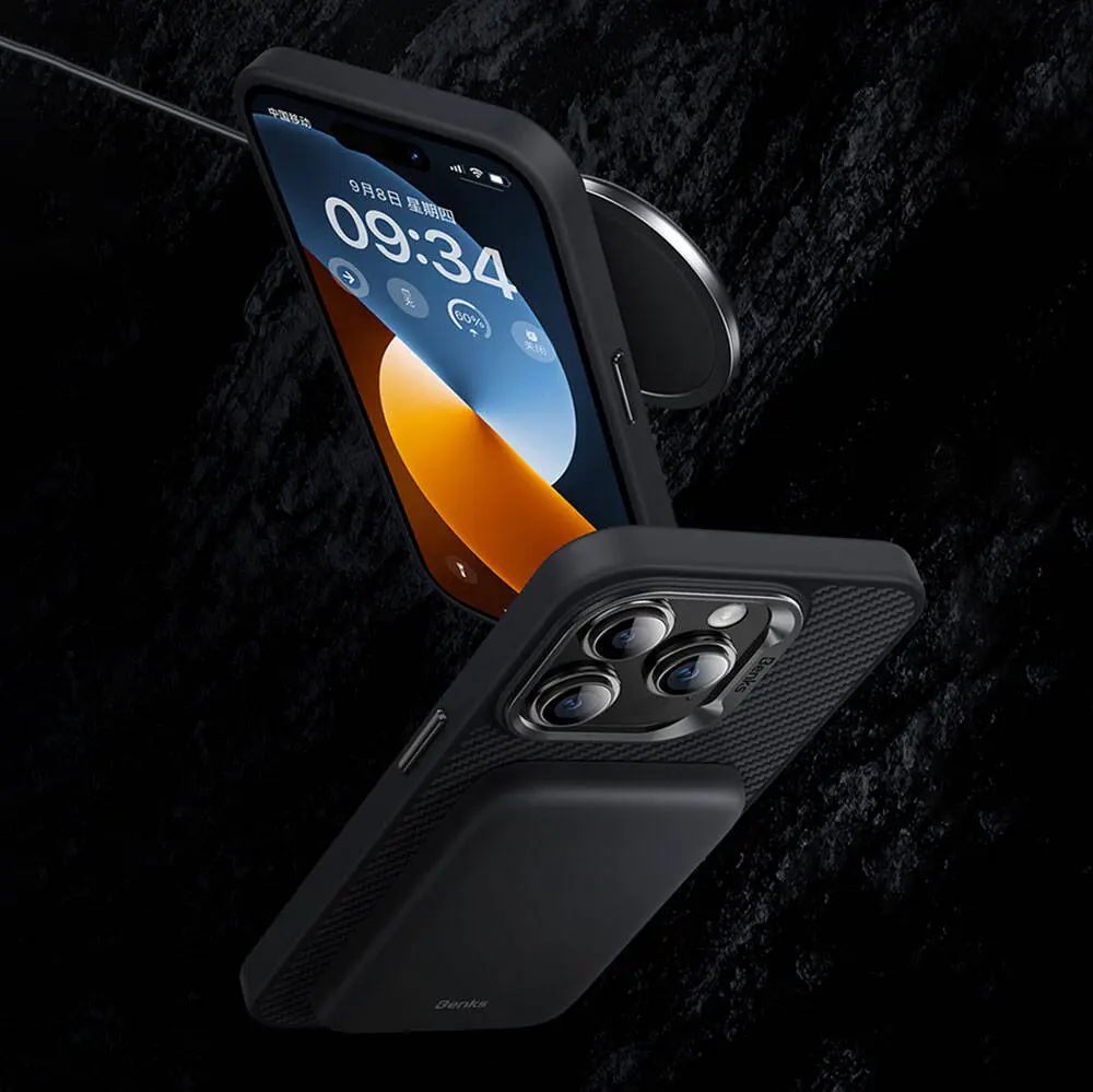 iPhone 14 Pro Max MagSafe Uyumlu Kevlar Kılıf - Benks Hybrid ArmorPro