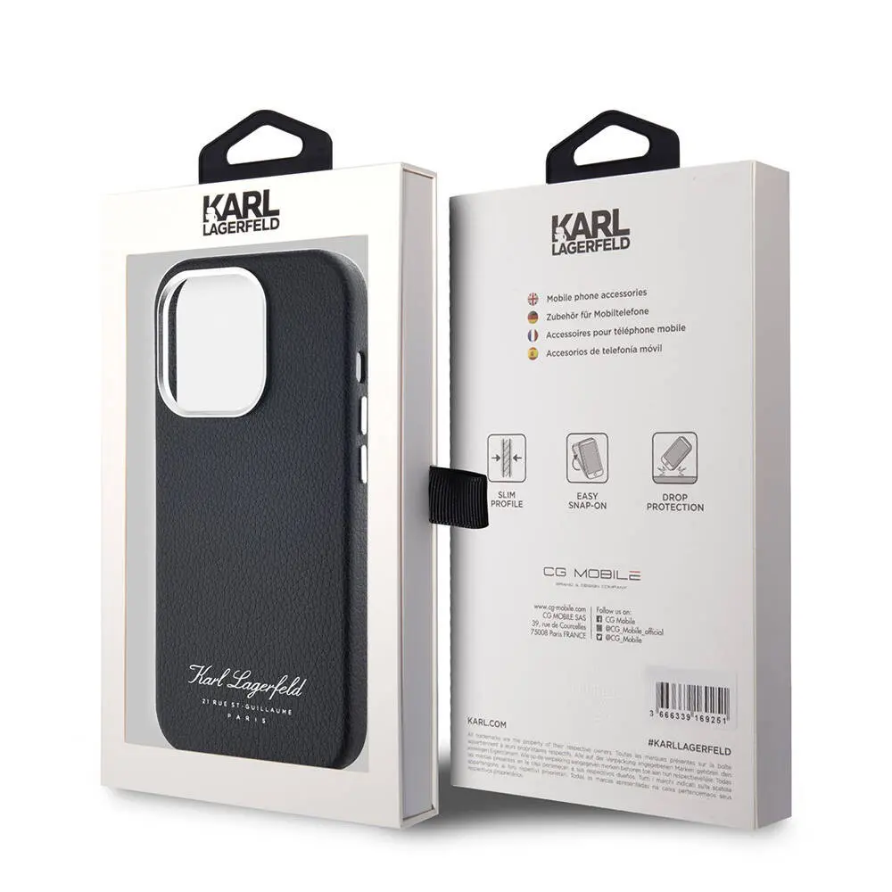 iPhone 14 Pro Max Kılıf KL Yazılı Hotel Kapak - Karl Lagerfeld