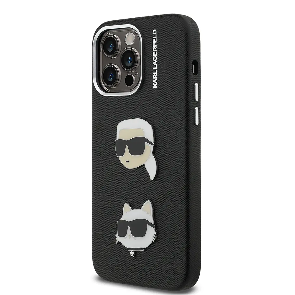 iPhone 14 Pro Max Kılıf, Lisanslı K&C Heads Pin Tasarım - Karl Lagerfeld