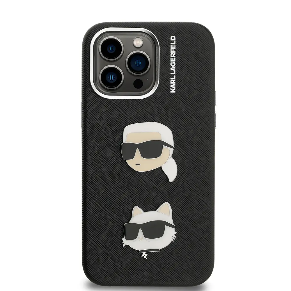 iPhone 14 Pro Max Kılıf, Lisanslı K&C Heads Pin Tasarım - Karl Lagerfeld