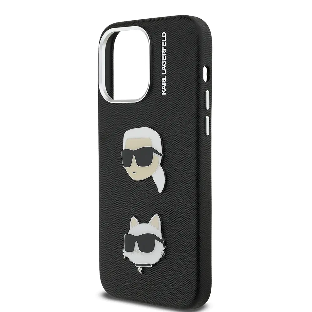 iPhone 14 Pro Max Kılıf, Lisanslı K&C Heads Pin Tasarım - Karl Lagerfeld