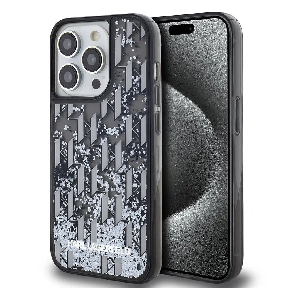 iPhone 14 Pro Max Simli KL Yazılı Monogram Kılıf - Karl Lagerfeld