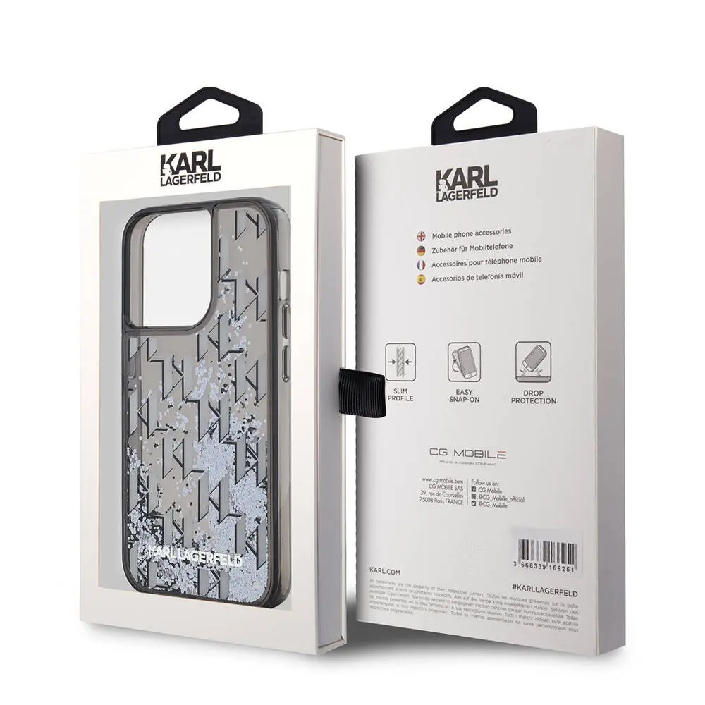 iPhone 14 Pro Max Simli KL Yazılı Monogram Kılıf - Karl Lagerfeld