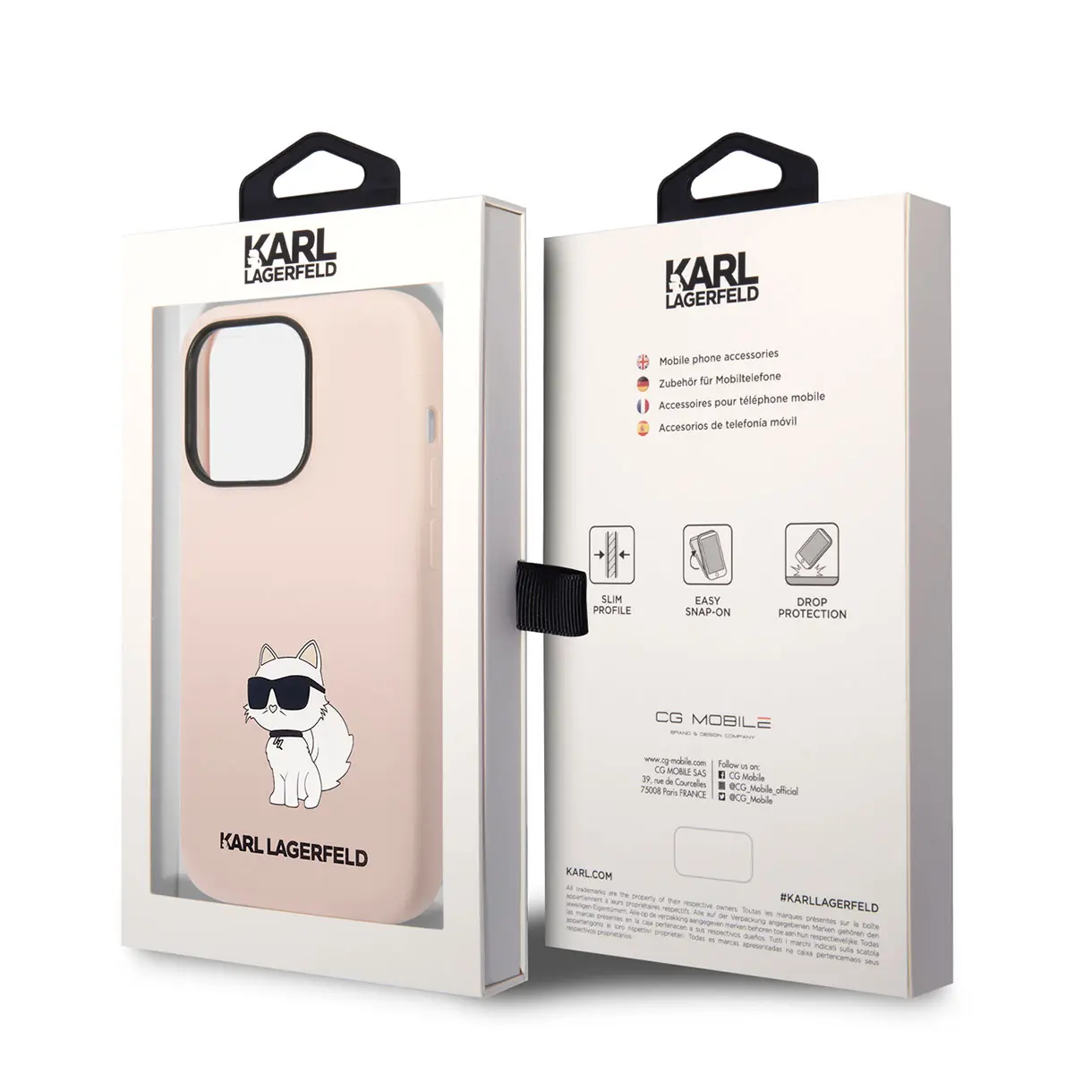 iPhone 14 Pro Max Silikon Kılıf, Choupette Dizayn - Karl Lagerfeld