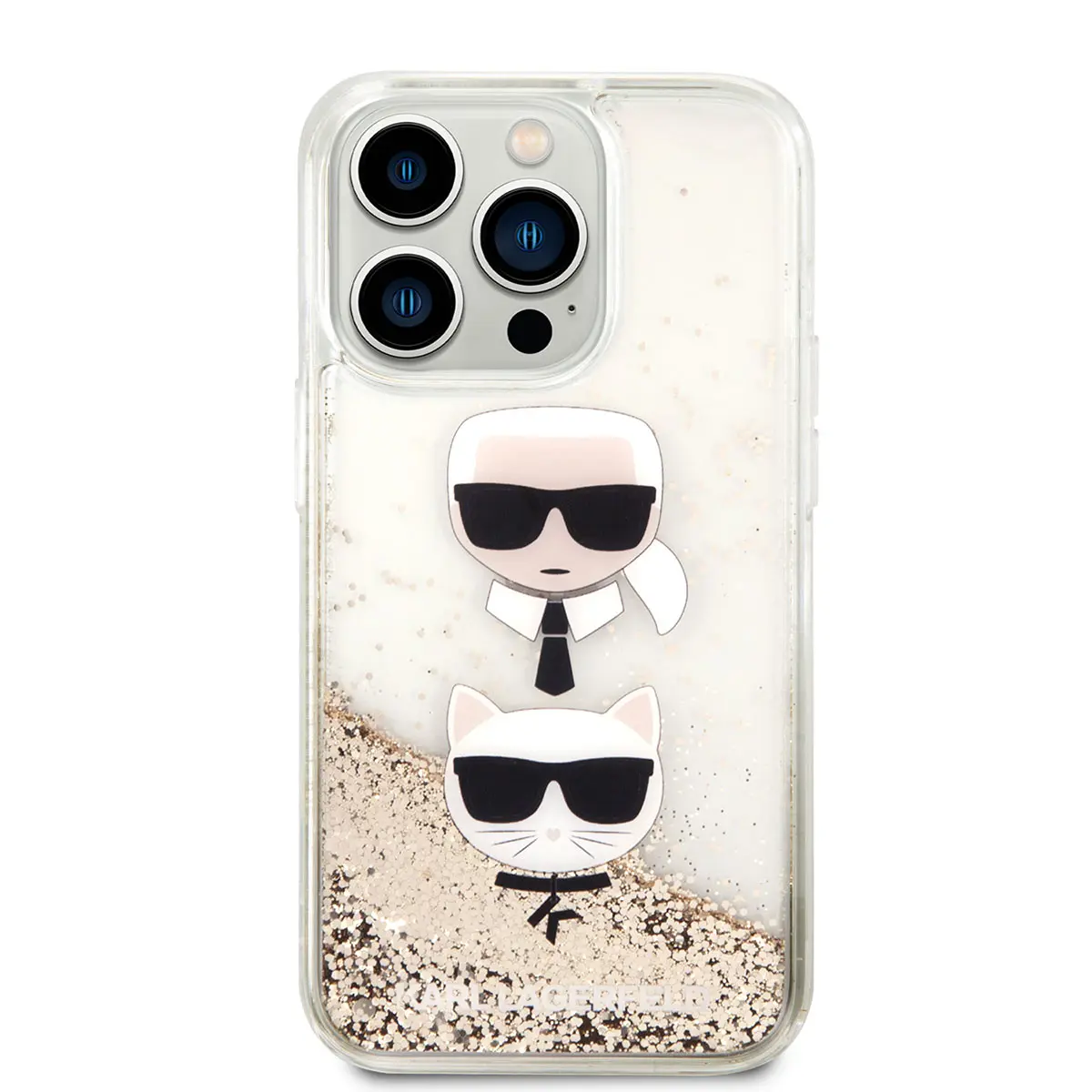 iPhone 14 Pro Max Sıvılı Simli Kılıf - Karl Lagerfeld K&C Head