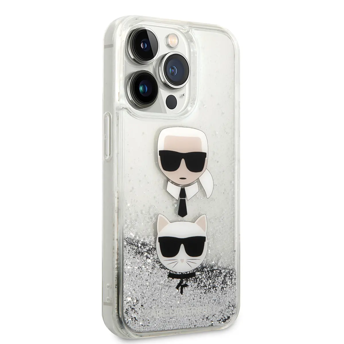 iPhone 14 Pro Max Sıvılı Simli Kılıf - Karl Lagerfeld K&C Head