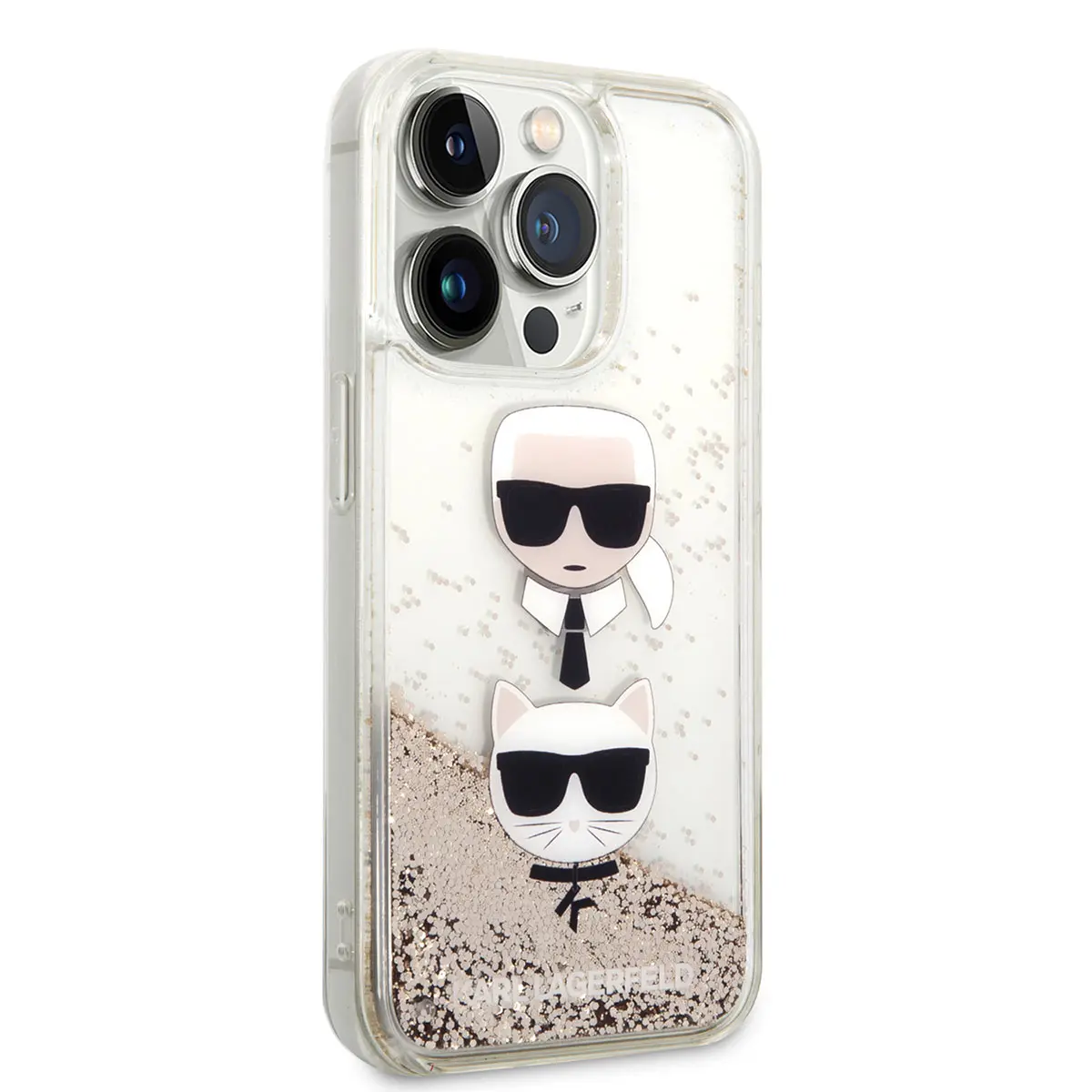 iPhone 14 Pro Max Sıvılı Simli Kılıf - Karl Lagerfeld K&C Head