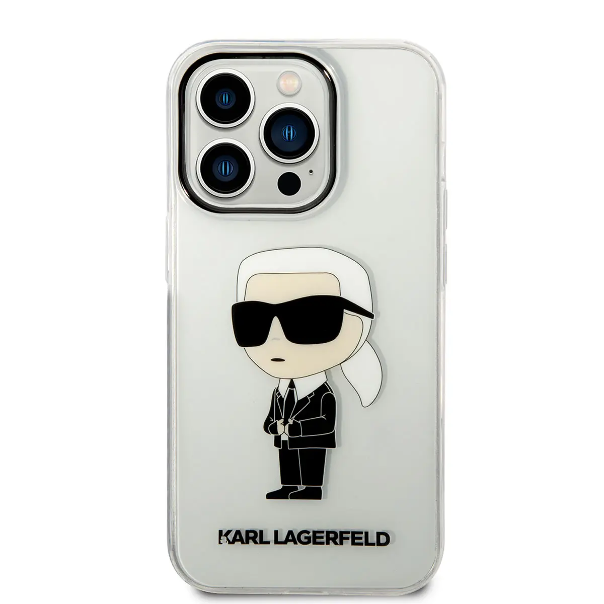 iPhone 14 Pro Max Şeffaf Kılıf - Karl Lagerfeld İkonik Karl Tasarım