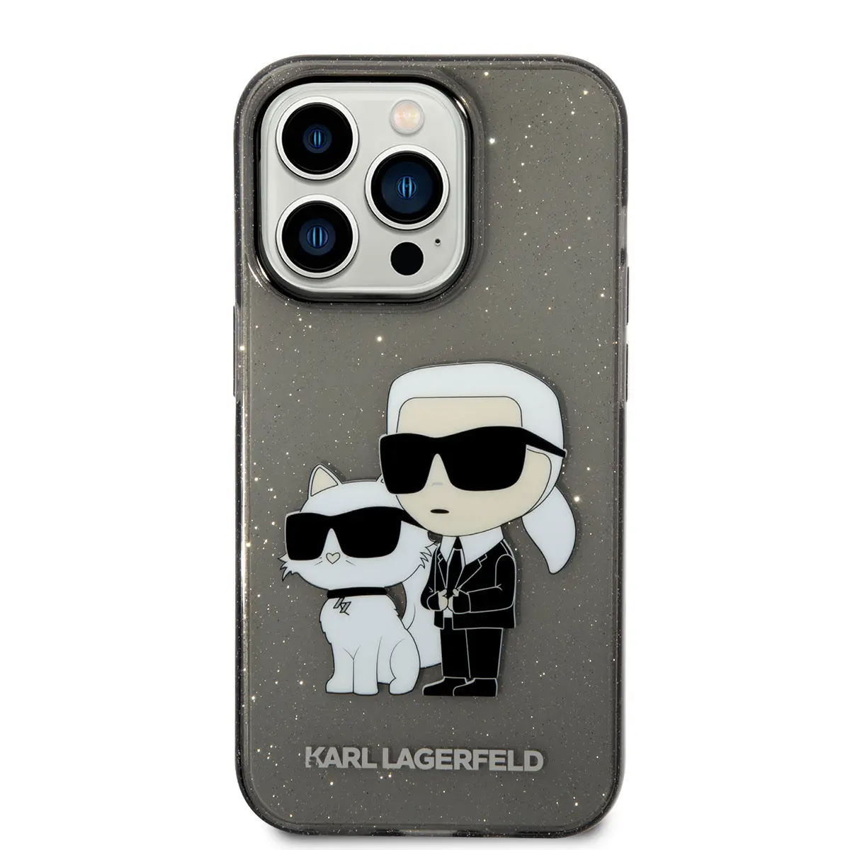 iPhone 14 Pro Max Şeffaf Simli Kılıf - Karl Lagerfeld K&C