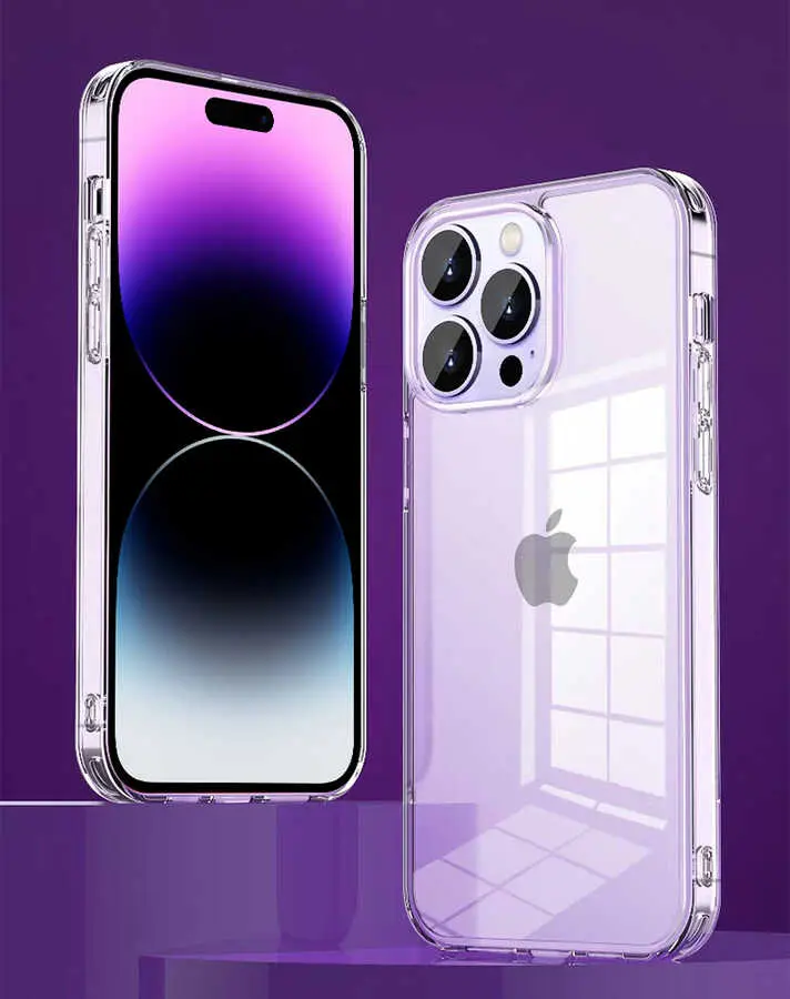 iPhone 14 Pro Max Şeffaf Airbag Tasarımlı Kılıf - Wiwu Concise