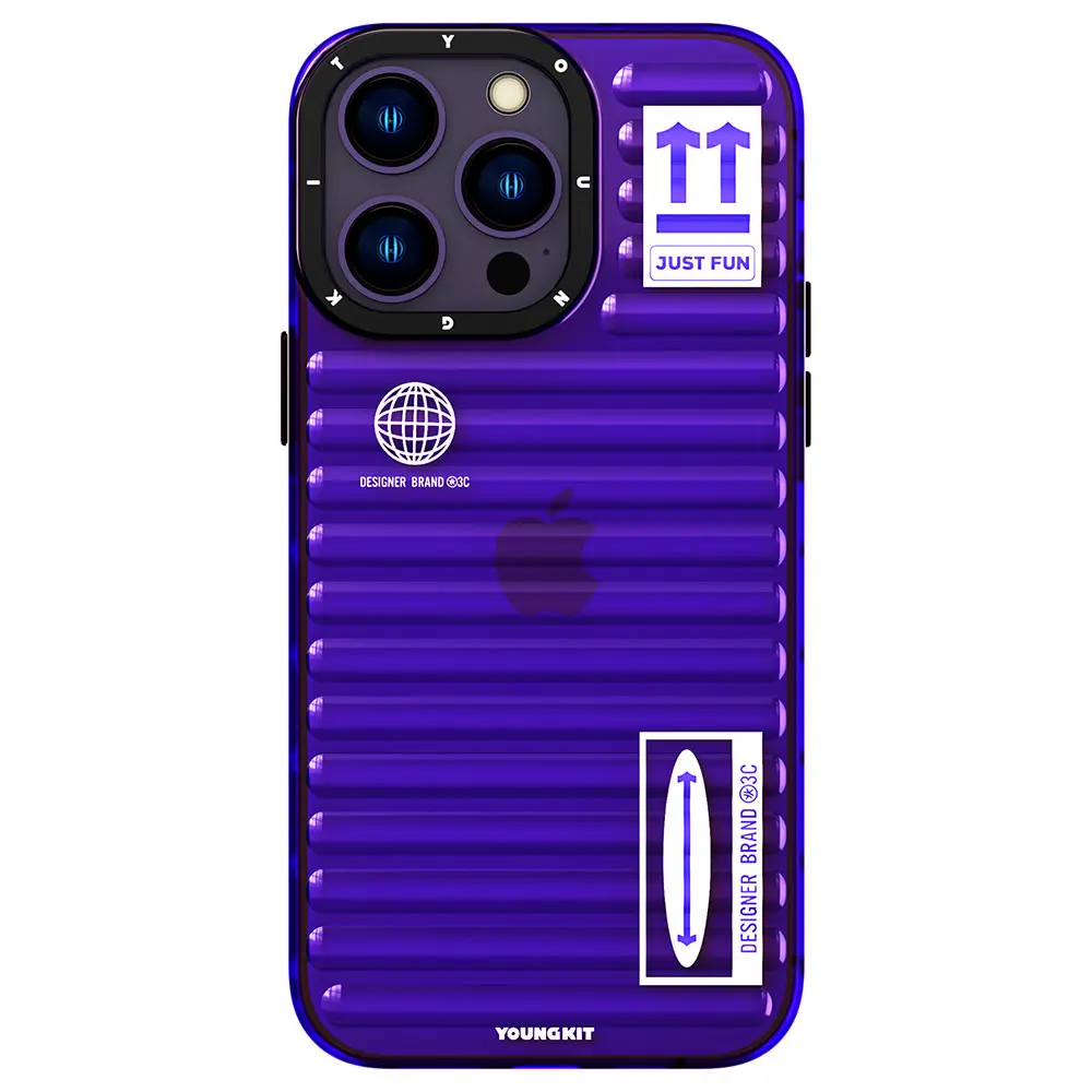 iPhone 14 Pro Max Şeffaf Renkli Kılıf - YoungKit Fluorite Serisi