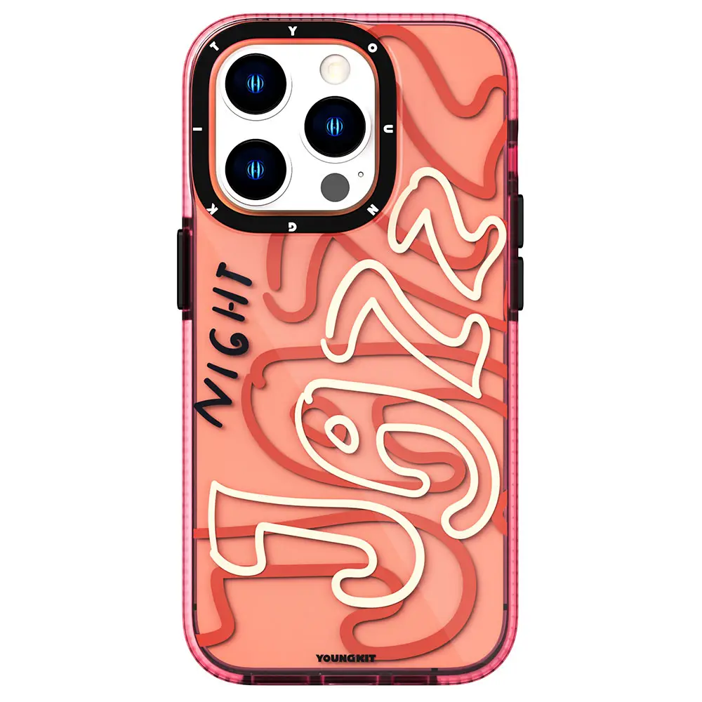 iPhone 14 Pro Max Şeffaf Yazı Temalı Kılıf - YoungKit Jazz Serisi