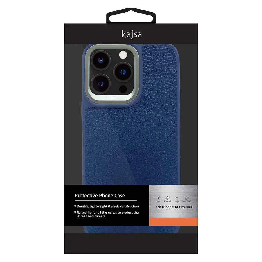 iPhone 14 Pro Max Soft Deri Kılıf, Metal Kamera Çerçeveli - Kajsa Litchi