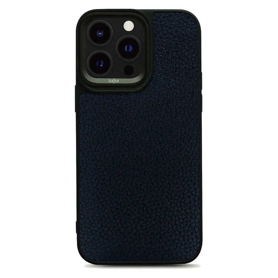 iPhone 14 Pro Max Soft Deri Kılıf, Metal Kamera Çerçeveli - Kajsa Litchi