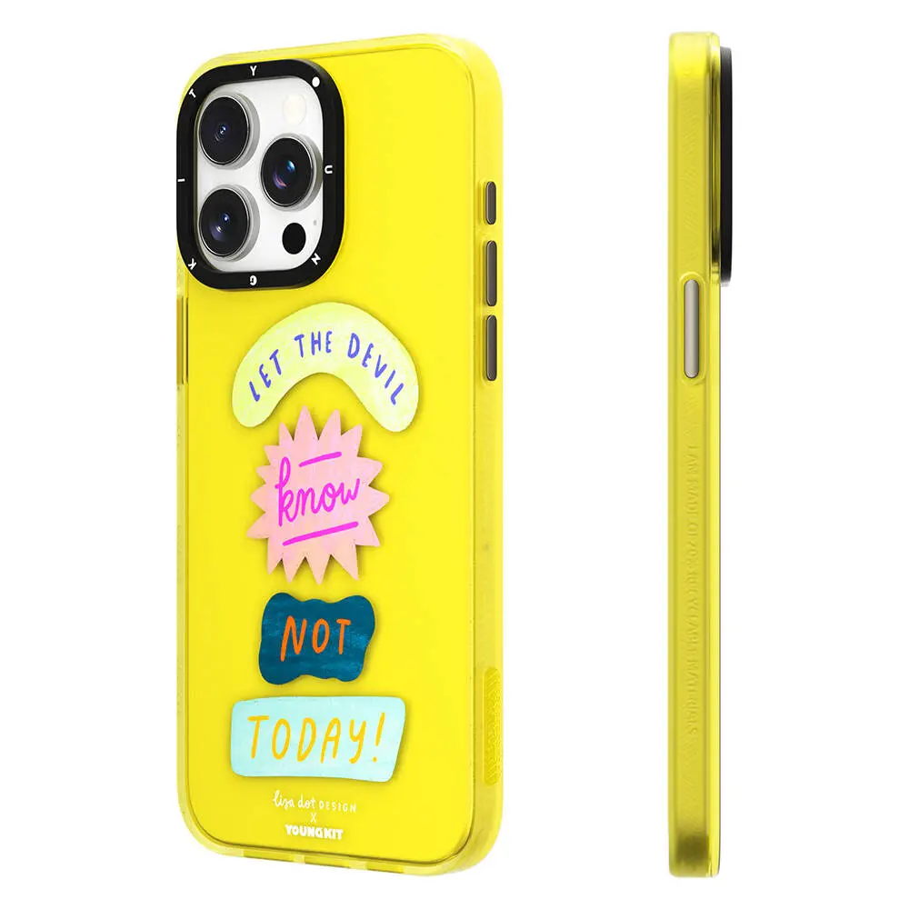iPhone 14 Pro Max Yazı Desenli Kılıf - Youngkit Mindfulness