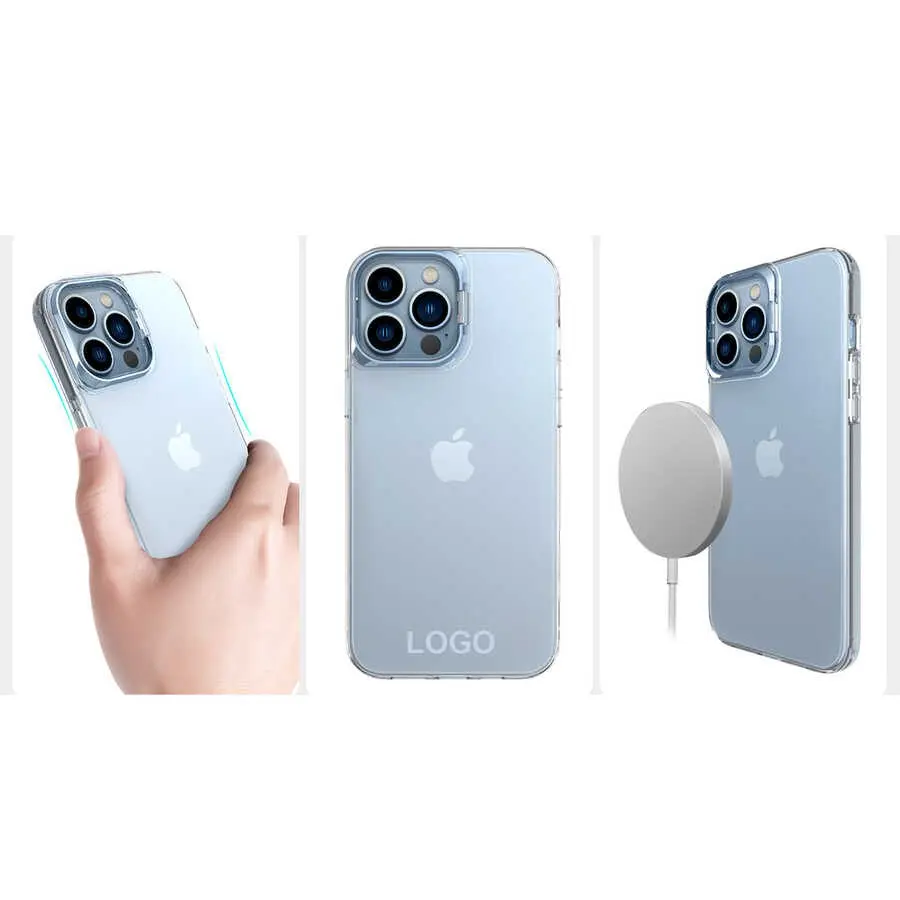iPhone 14 Pro Max Şeffaf Kılıf, Metal Kamera Standlı - Zore Skuba