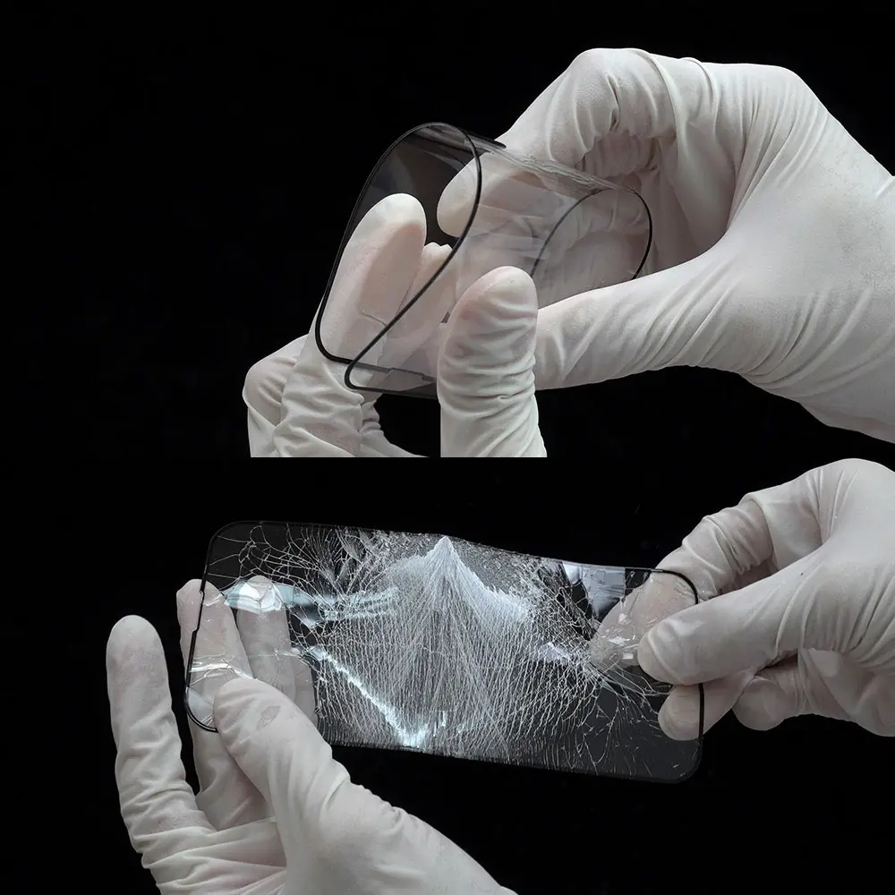 iPhone 14 Pro Max Hizalama Aparatlı 9H Cam Ekran Koruyucu - Zore Hadid Glass