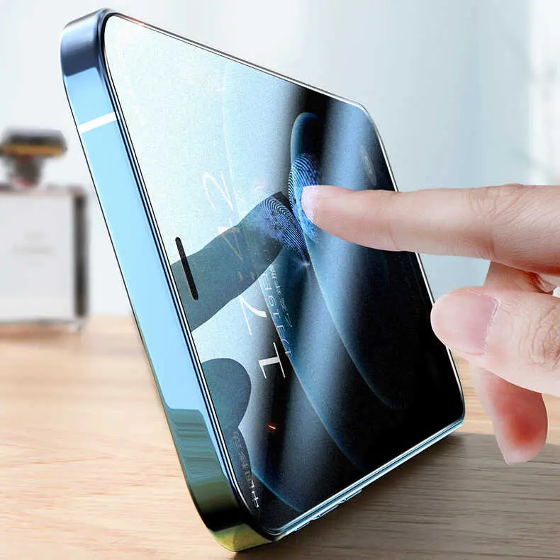 iPhone 14 Pro Max Gizlilik Filtreli Temperli Cam Ekran Koruyucu - Zore Rika