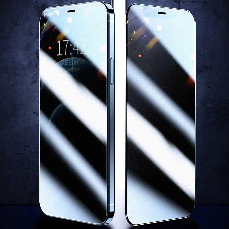 iPhone 14 Pro Max Gizlilik Filtreli Temperli Cam Ekran Koruyucu - Zore Rika
