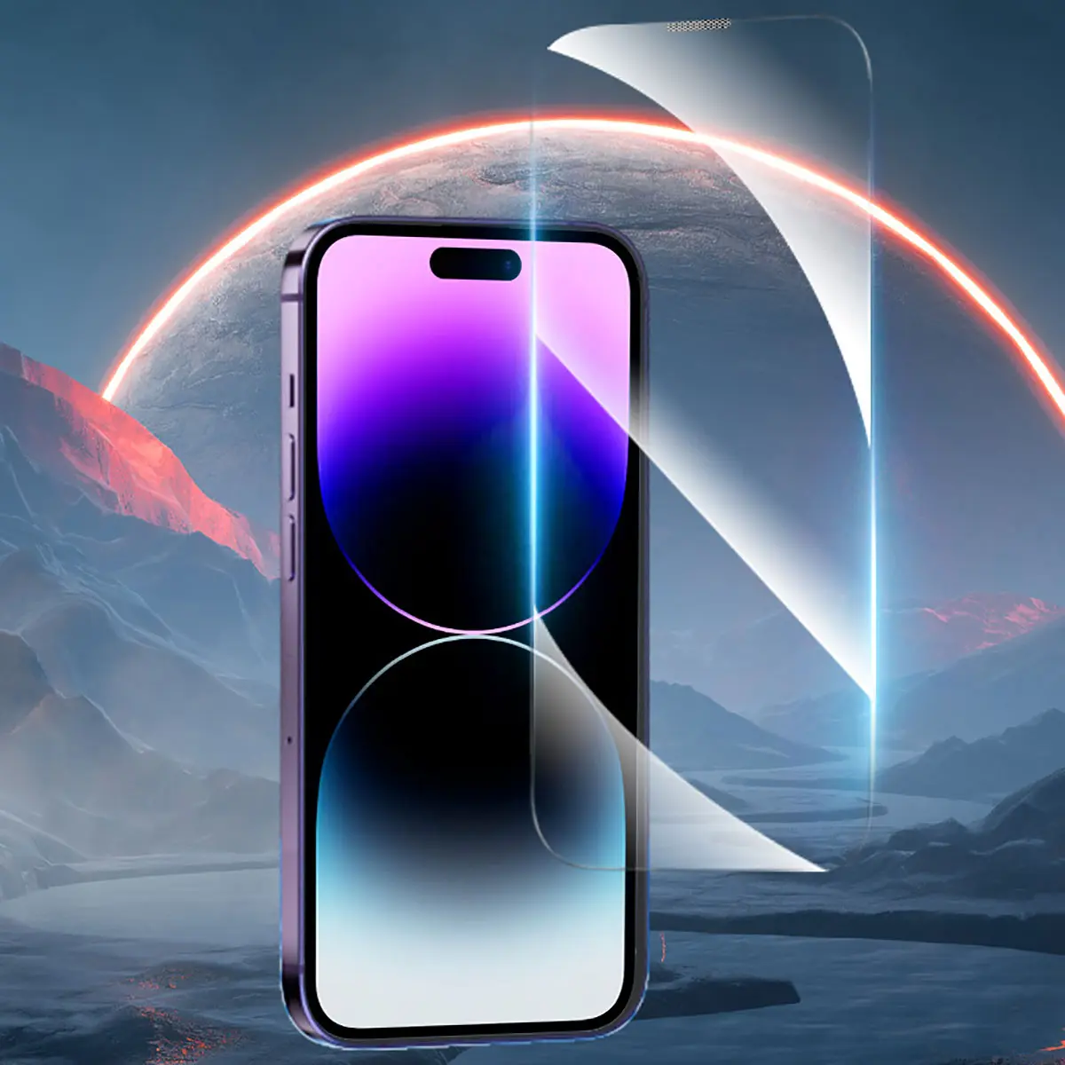iPhone 14 Pro Cam Ekran Koruyucu, Uygulama Aparatlı - Youngkit