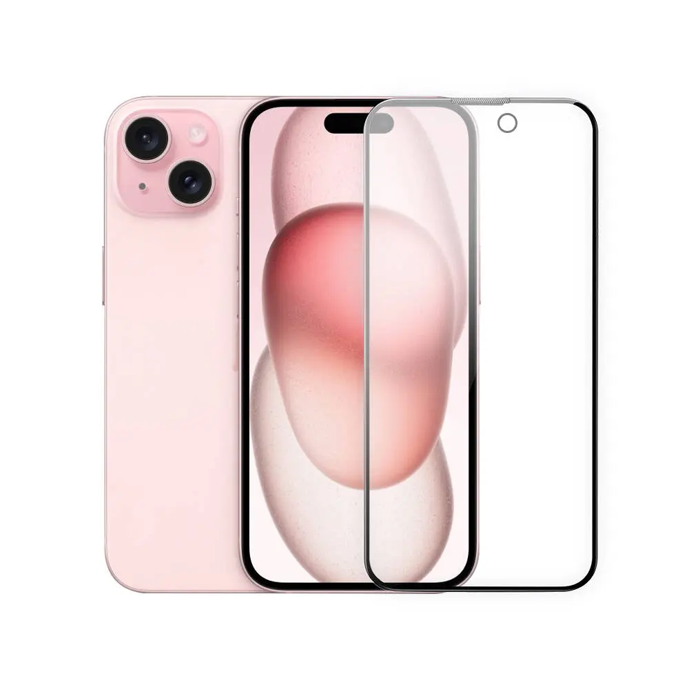 iPhone 15 Temperli Cam Ekran ve Kamera Lens Koruyucu Set - Wiwu Wi-IP002