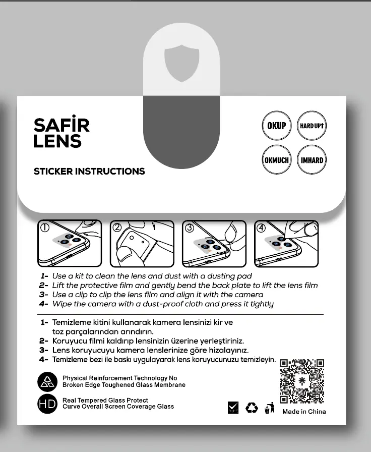 iPhone 15 Safir Kamera Lens Koruyucu, Parmak İzi Bırakmayan - Zore CL-11
