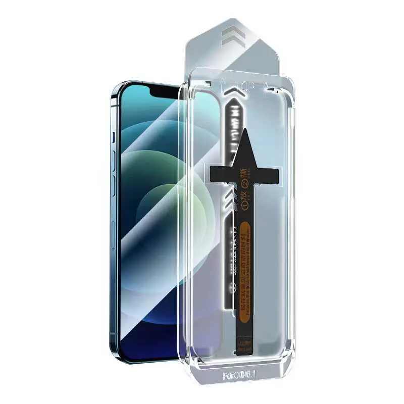 iPhone 15 Temperli Ekran Koruyucu, Uygulama Aparatlı - Zore Süper Fast