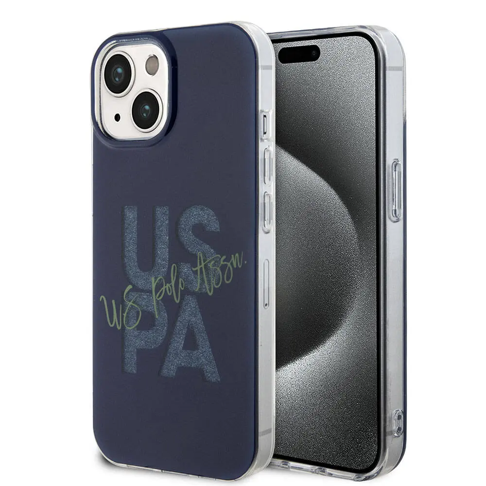 iPhone 15 Simli Parlak Alfabe Tasarım Kılıf - U.S. Polo Assn. Lisanslı