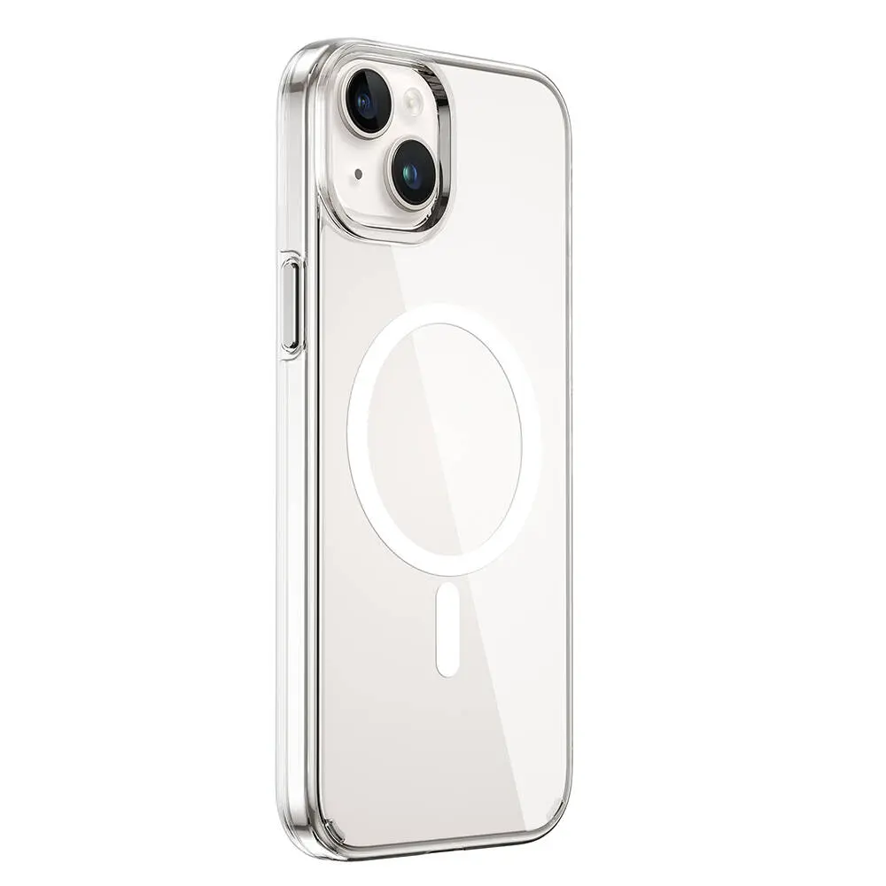 Apple iPhone 15 Kılıf Wiwu BC-022 M-safe Şarj Özellikli Şeffaf Transparan Kapak