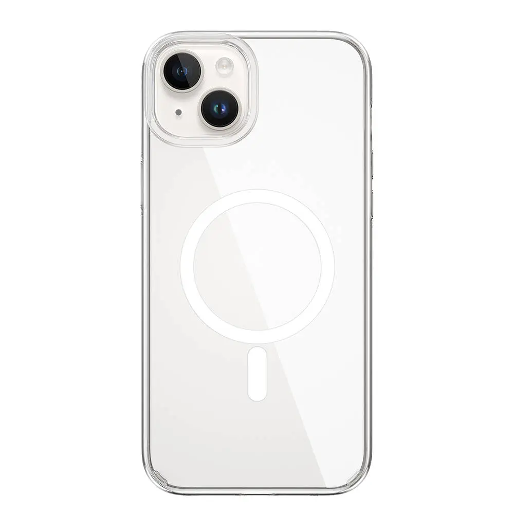 Apple iPhone 15 Kılıf Wiwu BC-022 M-safe Şarj Özellikli Şeffaf Transparan Kapak