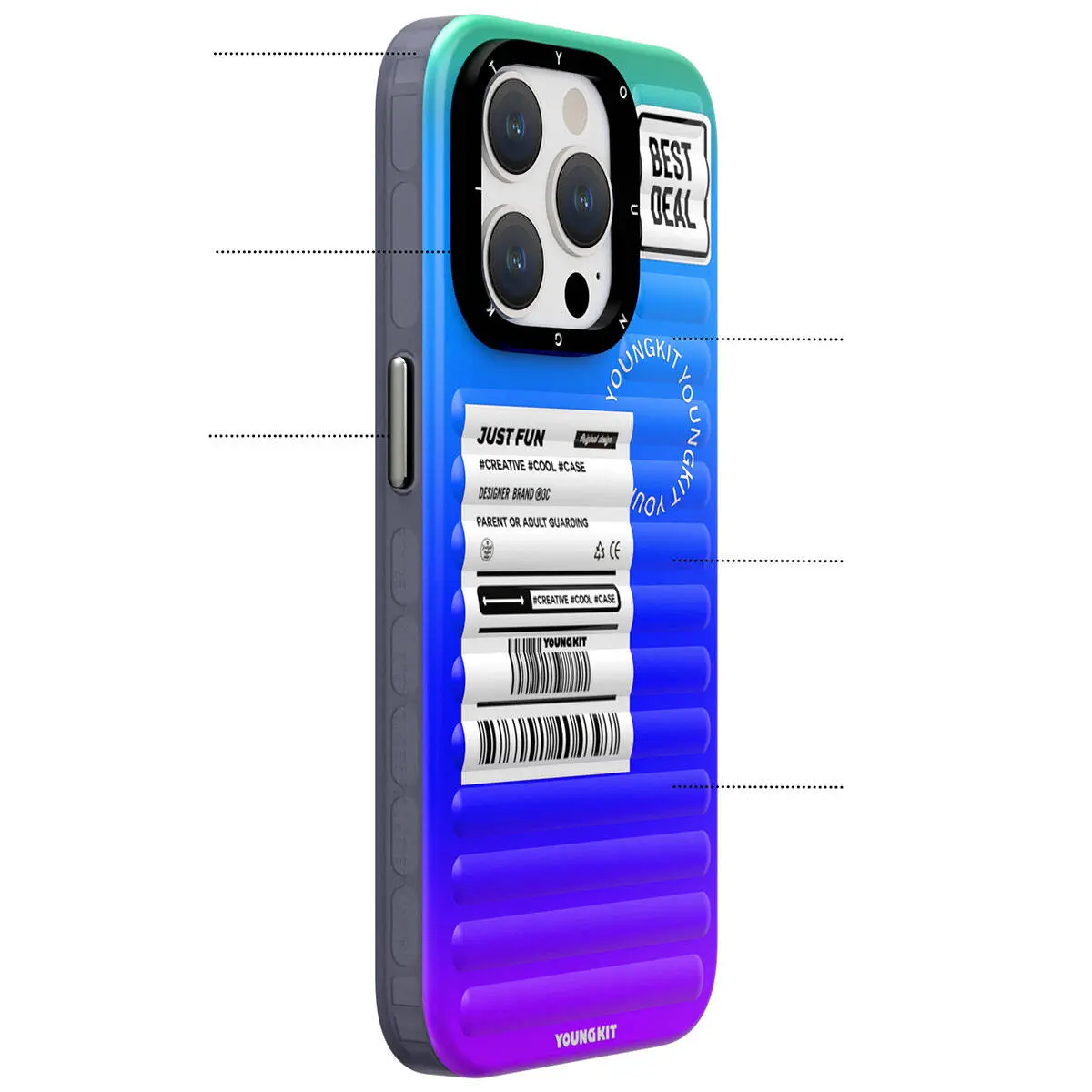 iPhone 15 Renk Geçişli Kılıf - YoungKit The Secret Color