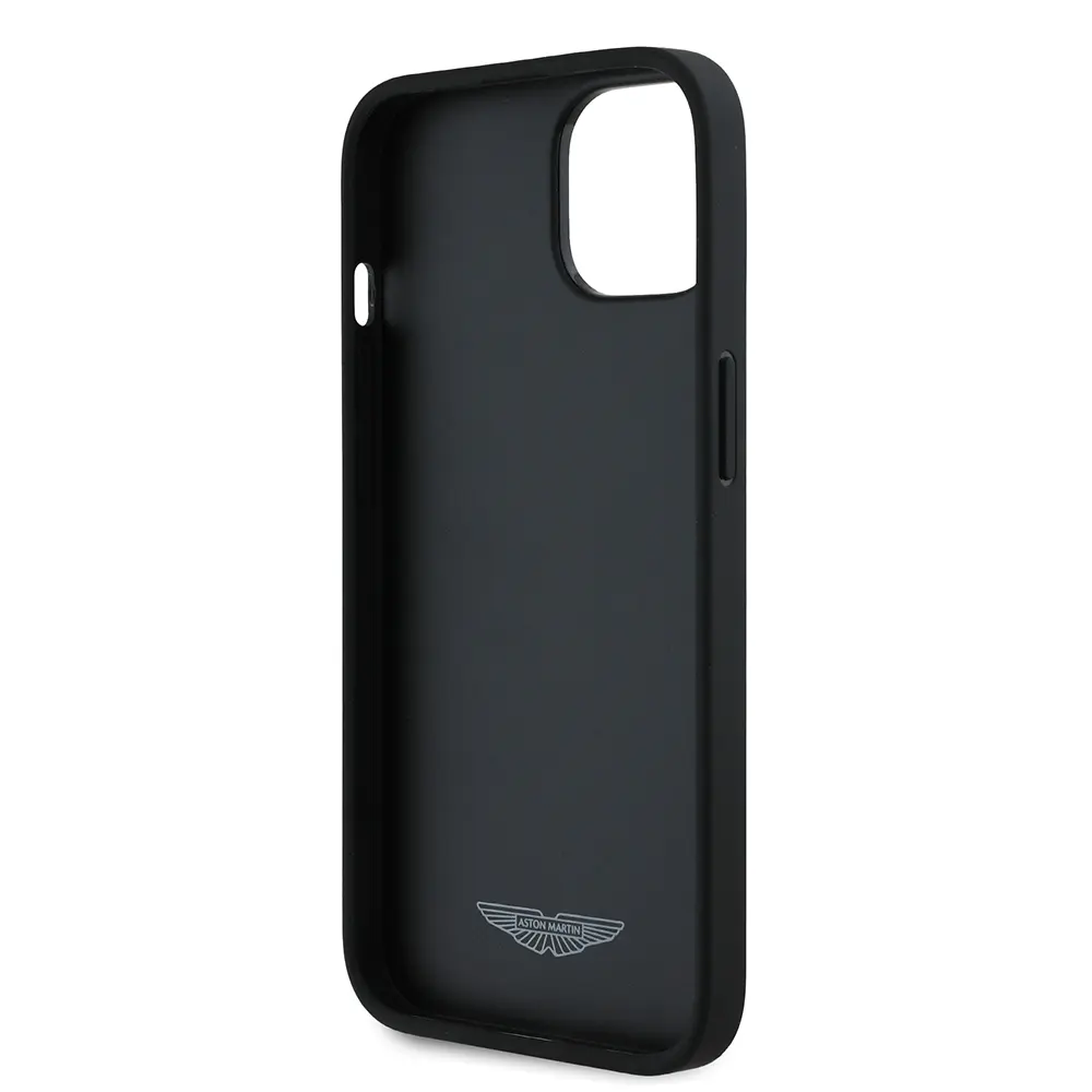 iPhone 15 Aston Martin Lisanslı PU Deri Metal Logolu Kılıf - Victory