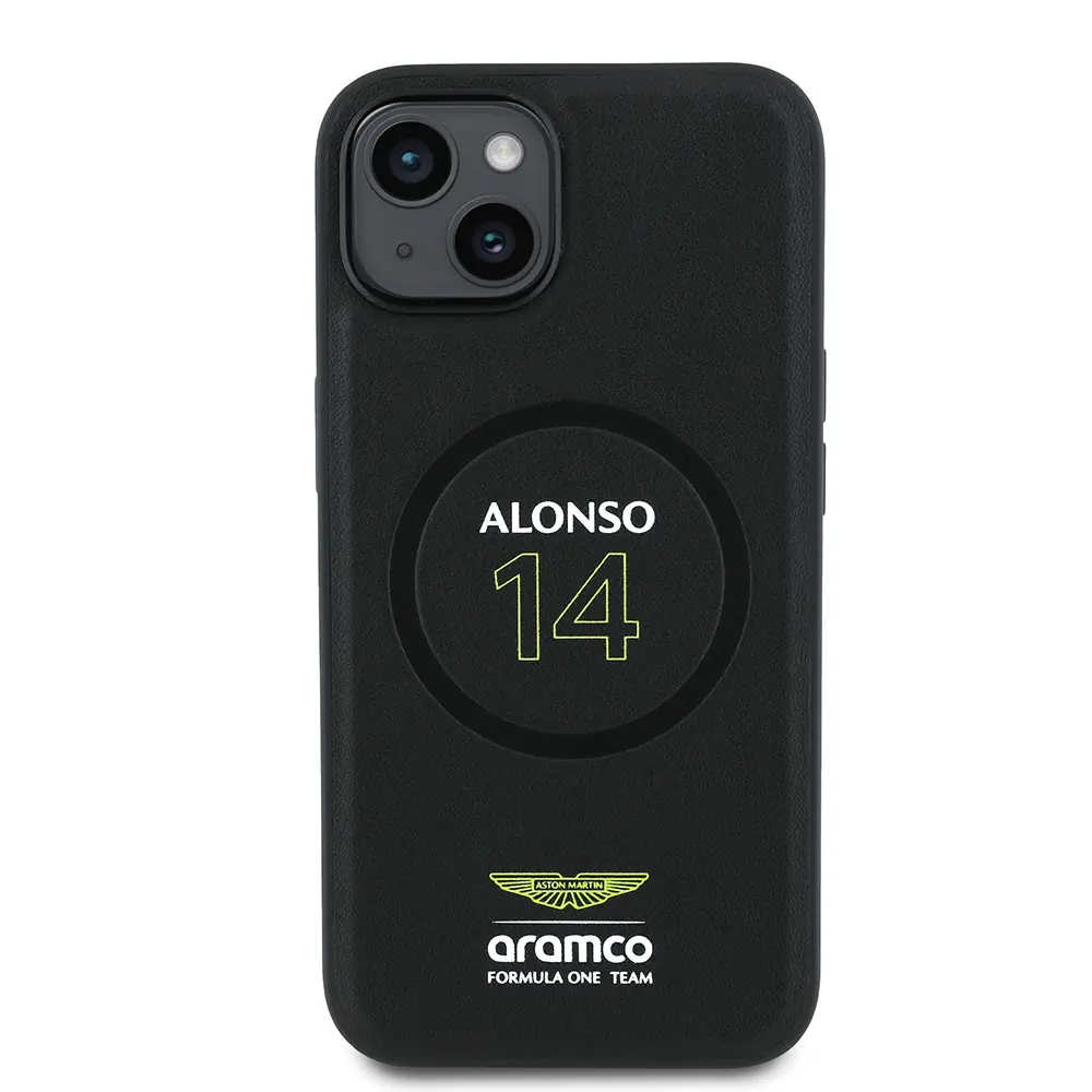 iPhone 15 MagSafe Uyumlu PU Deri Kılıf - Aston Martin Alonso 14