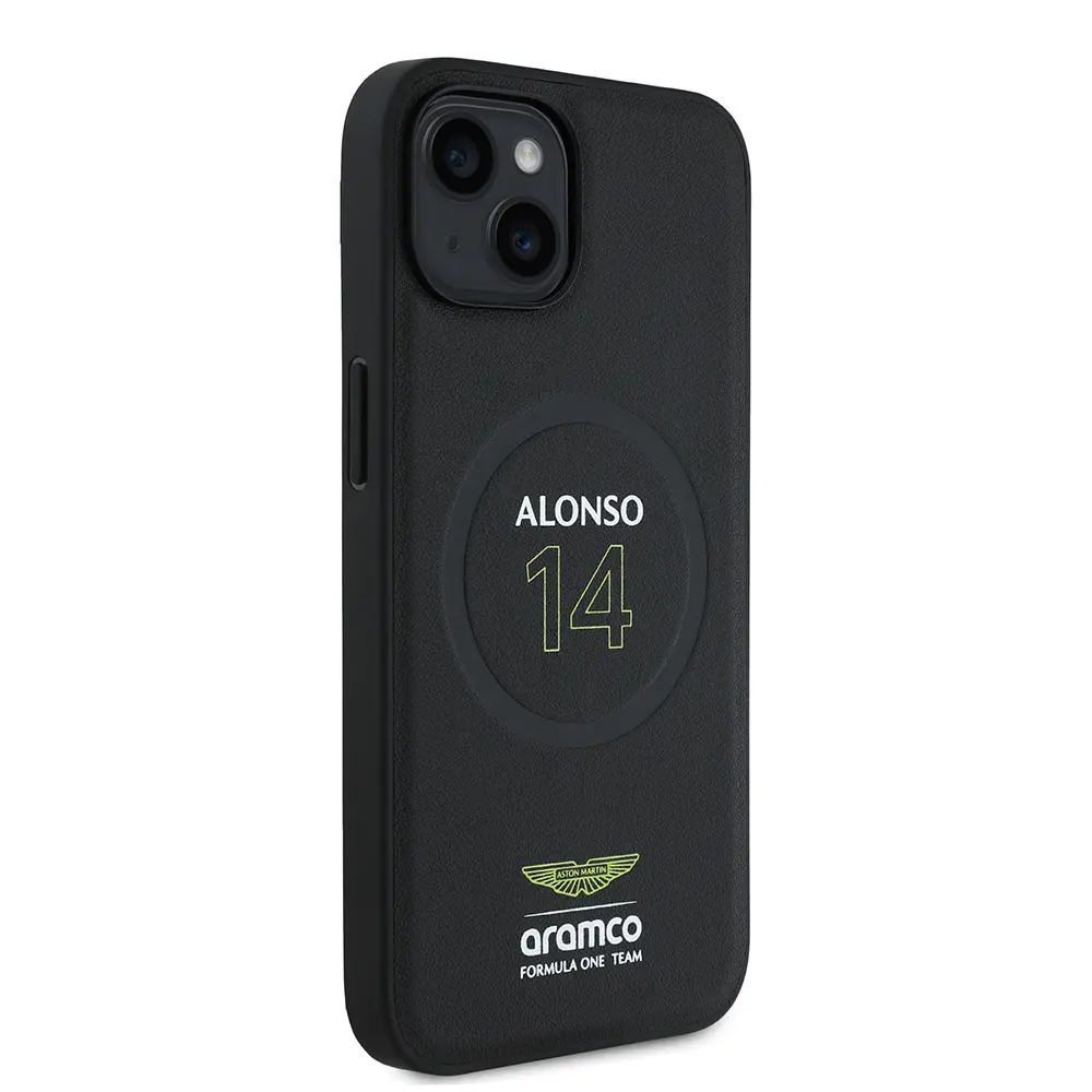 iPhone 15 MagSafe Uyumlu PU Deri Kılıf - Aston Martin Alonso 14