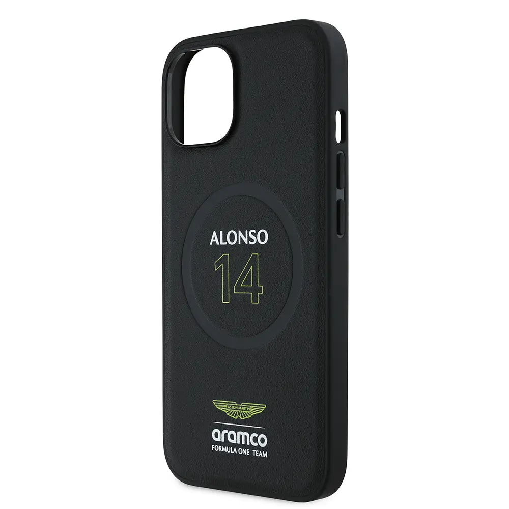 iPhone 15 MagSafe Uyumlu PU Deri Kılıf - Aston Martin Alonso 14