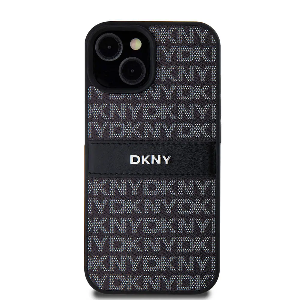 iPhone 15 Kabartmalı Desenli Kılıf - DKNY Lisanslı
