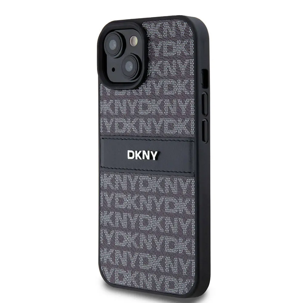 iPhone 15 Kabartmalı Desenli Kılıf - DKNY Lisanslı