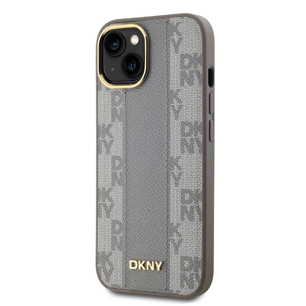iPhone 15 MagSafe Uyumlu 3D Checkered Desenli Kılıf - DKNY