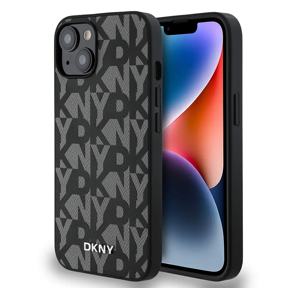 iPhone 15 MagSafe Uyumlu 3D Grid Desenli Kılıf - DKNY Lisanslı