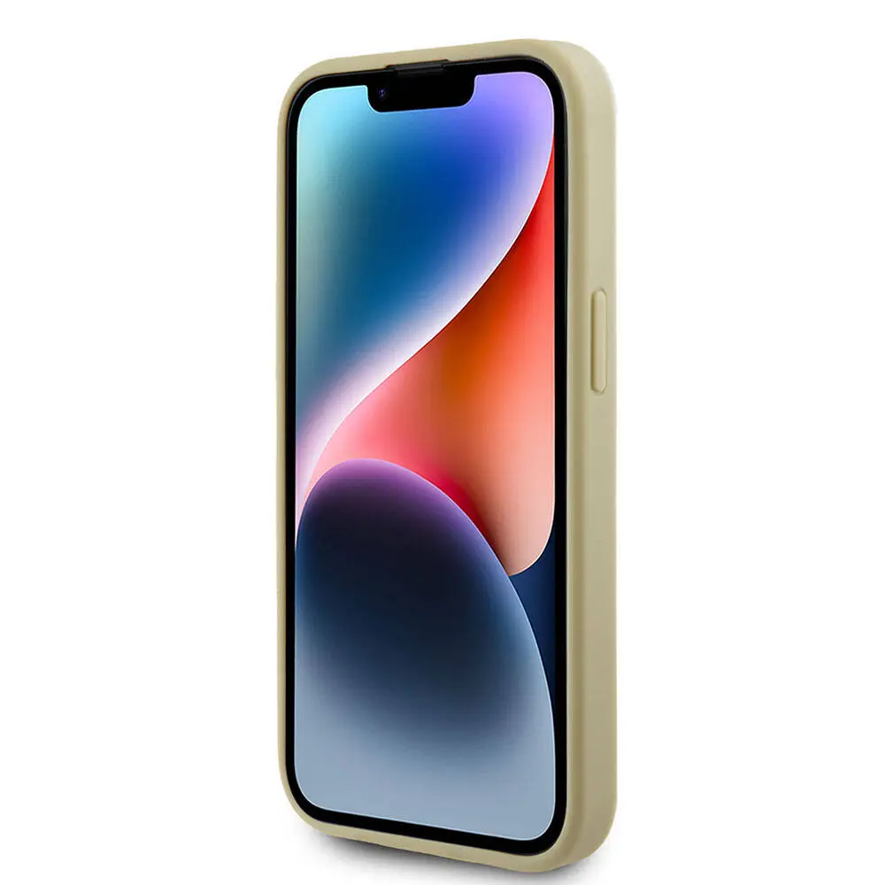 iPhone 15 Uyumlu Glitter Kılıf - Guess 4G Büyük Metal Logo