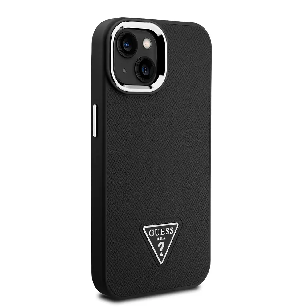 iPhone 15 MagSafe Uyumlu Grained Triangle Kılıf - Guess