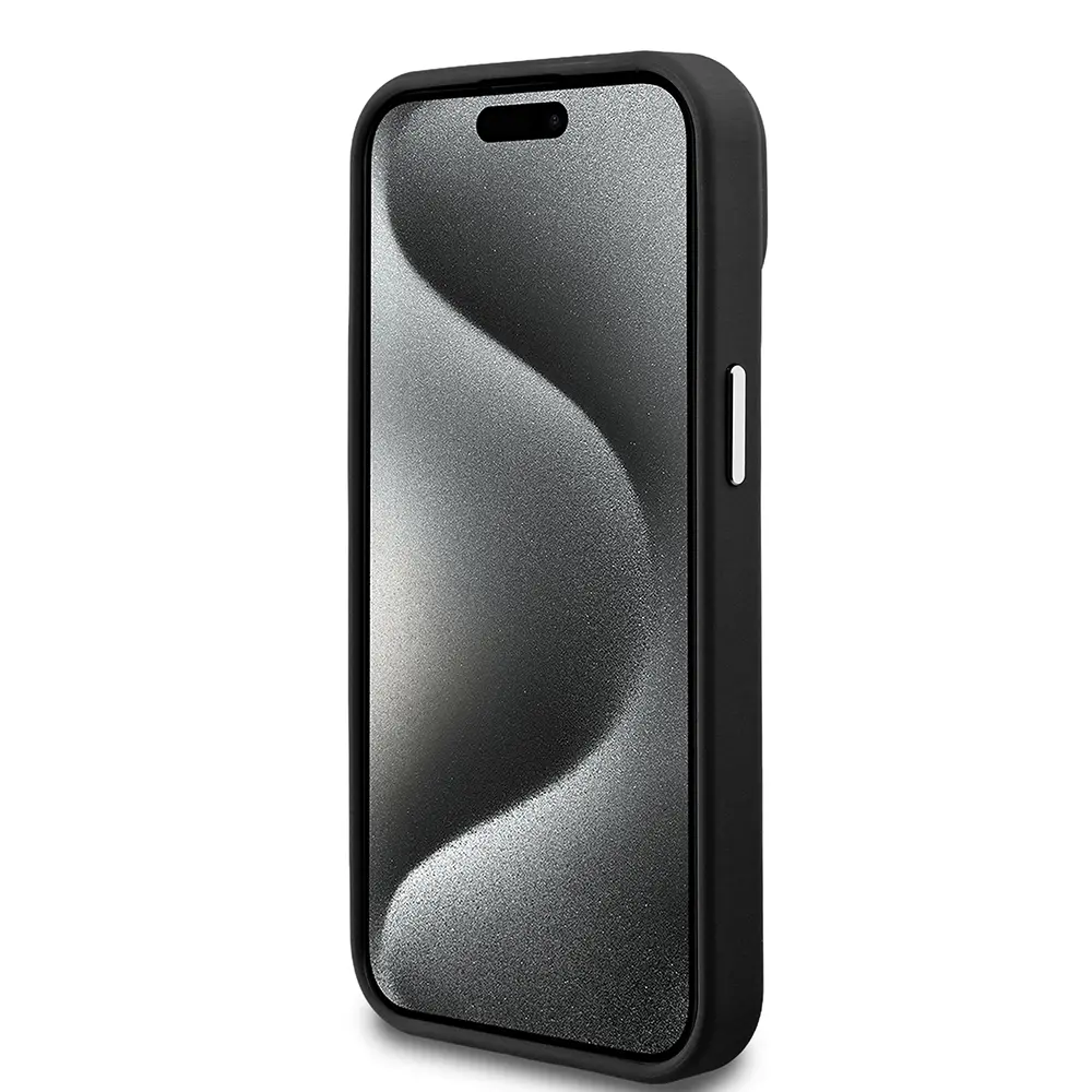iPhone 15 MagSafe Uyumlu Grained Triangle Kılıf - Guess