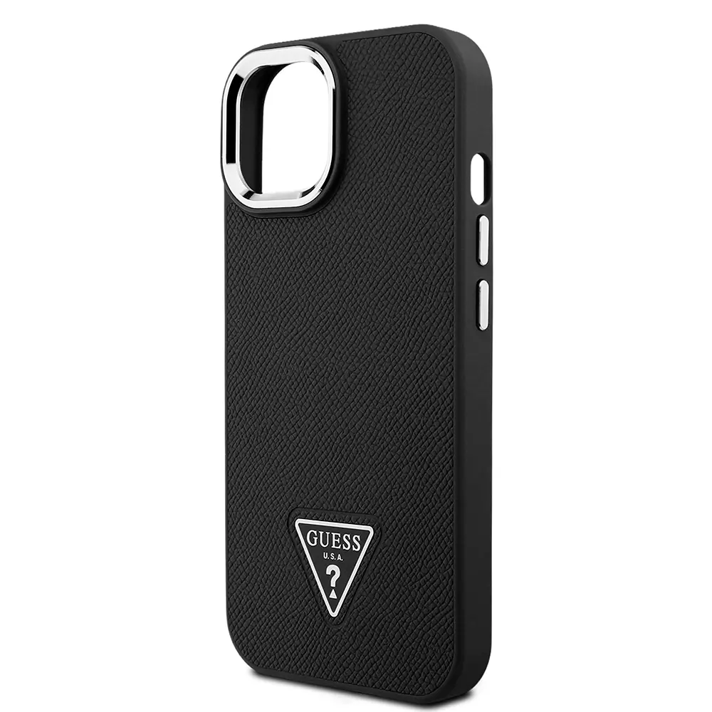 iPhone 15 MagSafe Uyumlu Grained Triangle Kılıf - Guess