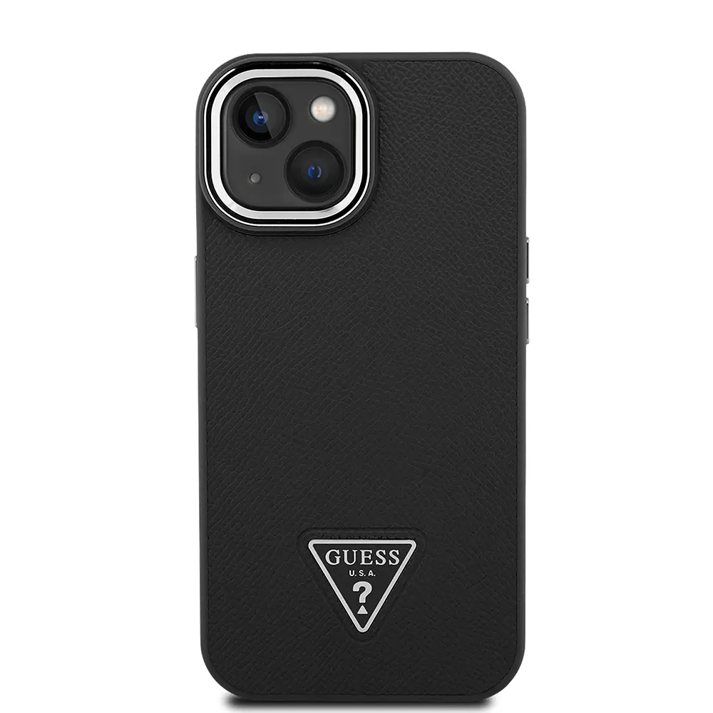 iPhone 15 MagSafe Uyumlu Grained Triangle Kılıf - Guess